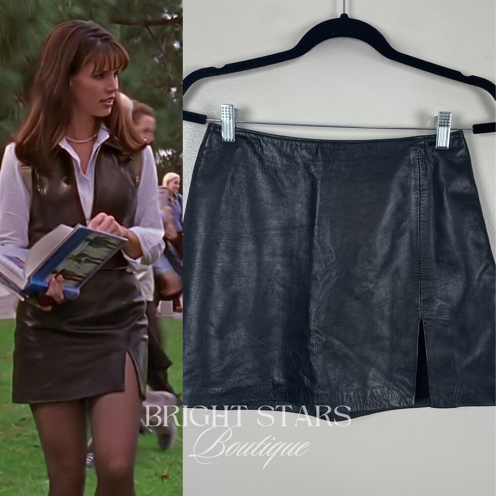 Extremely Rare Black Leather Skirt ASO Cordelia Chase Buffy The Vampire Slayer